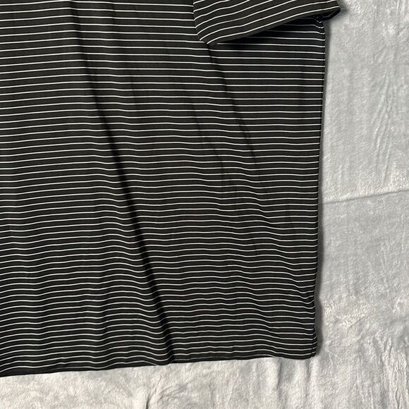 Nike Golf Black White Striped Short Sleeve Polo Size XL - Picture 4 of 8